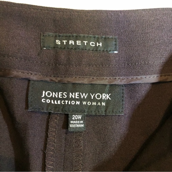 Jones New York Brown Stretch Trousers, size 20W - Picture 3 of 10